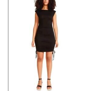 Madden Girl Women's Sleeveless Scoop Neck Mini Party Body Con Dress Black Size S